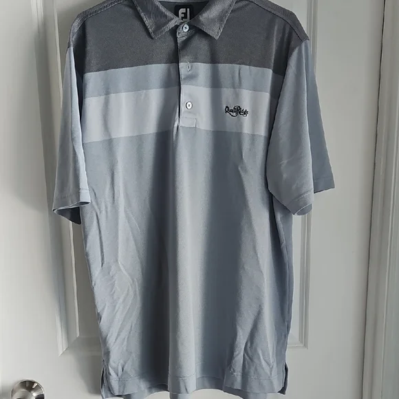 FootJoy Men's Polo in Gray and Blue Tones - Picture 1 of 4